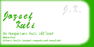 jozsef kuli business card